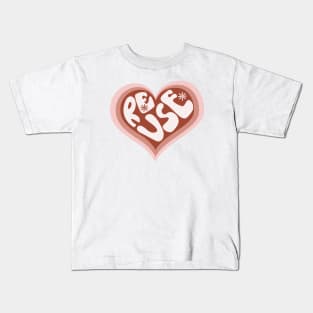 Heart Shape Reuse Typography Kids T-Shirt